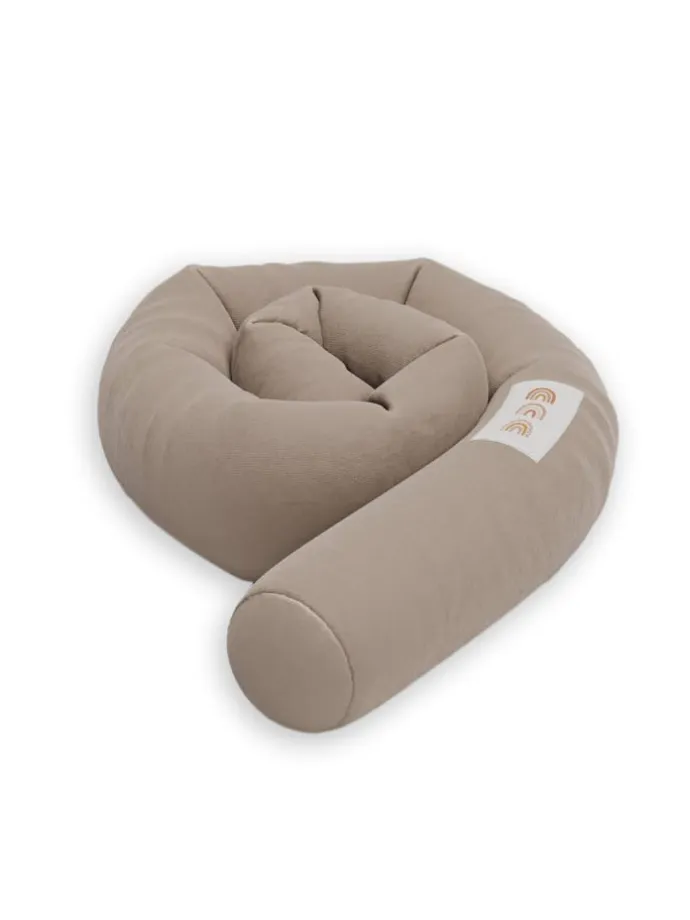 Sämann Nestchenschlange Cozy "Magical Rainbow Simply Taupe" 190 cm Bettschlange