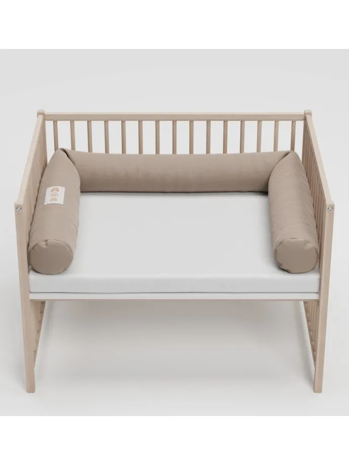 Sämann Nestchenschlange Cozy "Magical Rainbow Simply Taupe" 190 cm Bettschlange