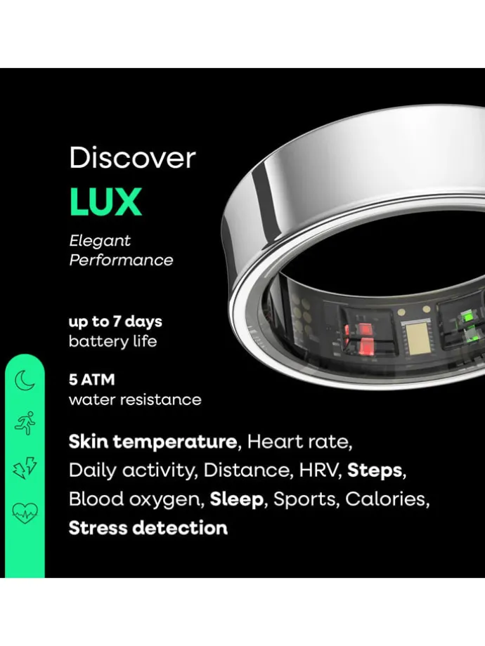 Smart-Ring "Elite LUX" in Silber