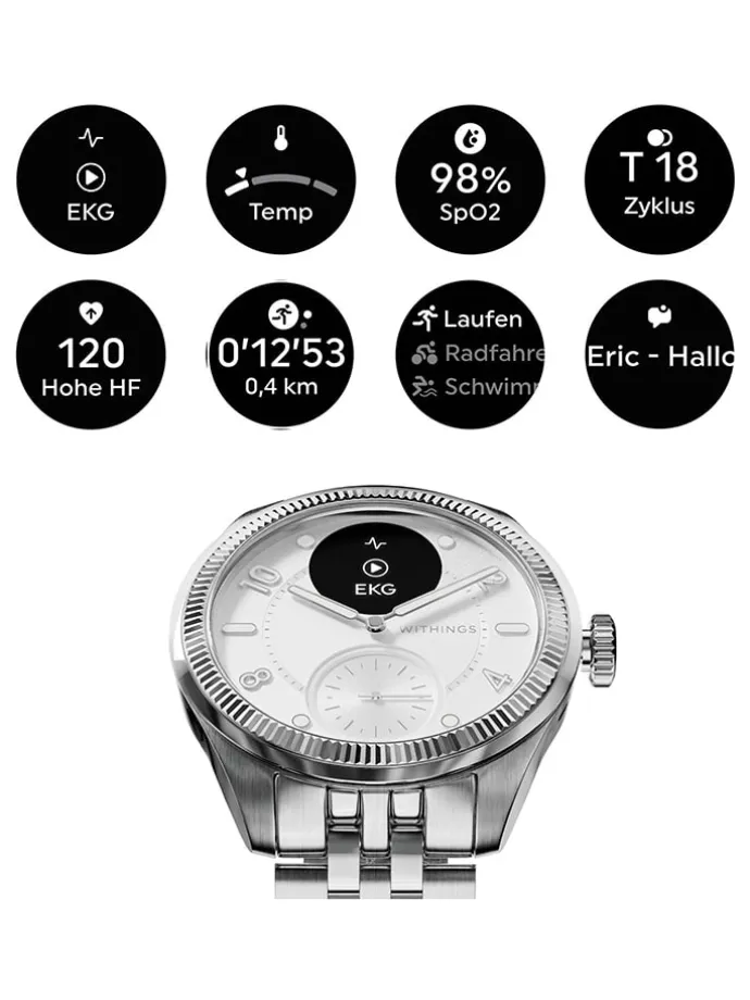 Smartwatch "Brilliant" in Silber
