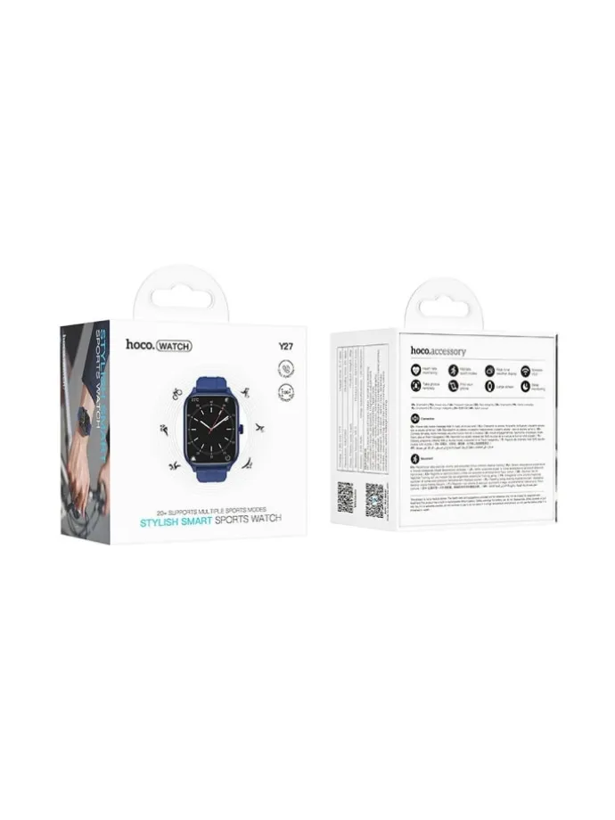 Smartwatch Y27 Bluetooth Uhr mit Anrufen Blau