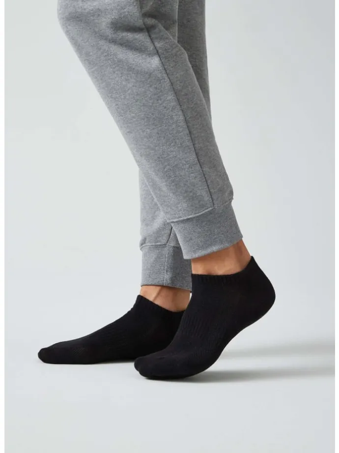 Sneaker Socken aus Bio-Baumwolle 6 Paar in Schwarz