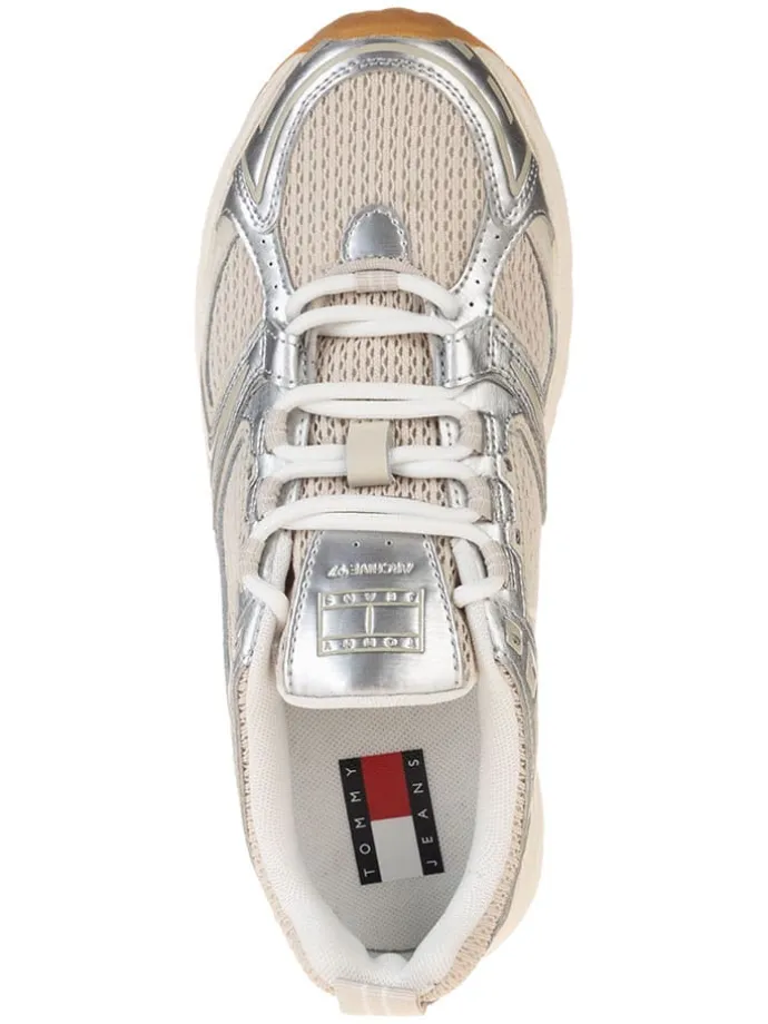 Sneakers "ARCHIVE'97" in Silber/ Creme
