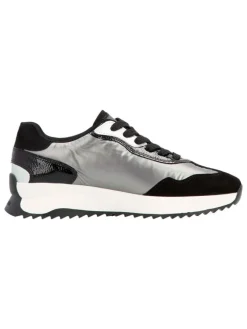 Sneakers in Schwarz/ Silber