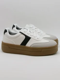 Sneakers in Weiß/ Grau
