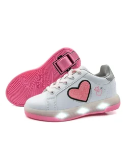 Sneakers mit Rollen in Weiß/ Rosa