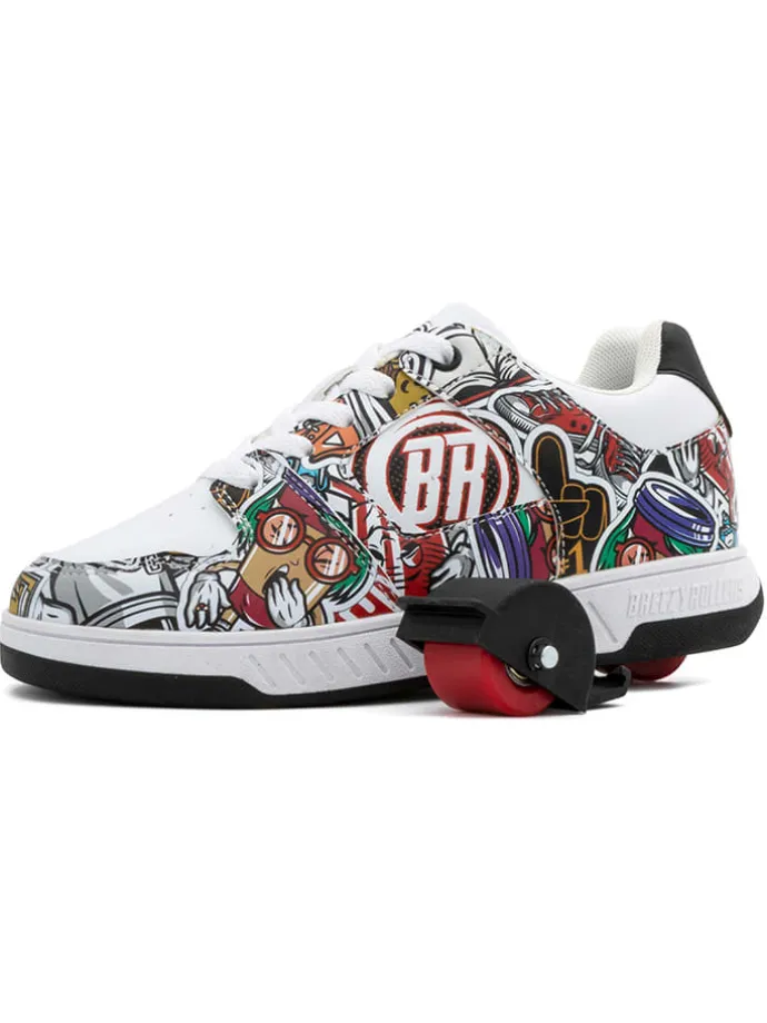 Sneakers mit Rollen in Weiß/ Bunt