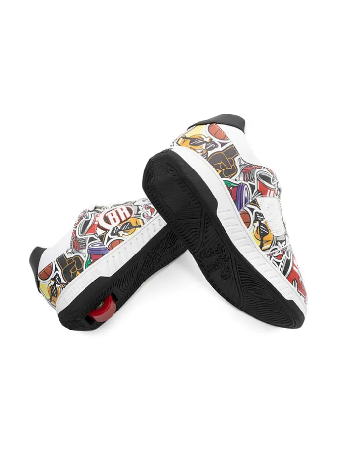 Sneakers mit Rollen in Weiß/ Bunt