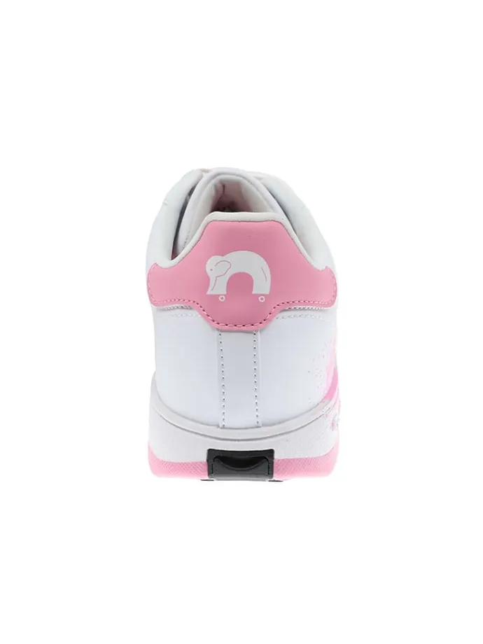 Sneakers mit Rollen in Weiß/ Rosa/ Bunt