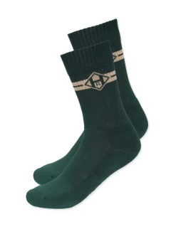 Socken " Icon " in racing-green-beige