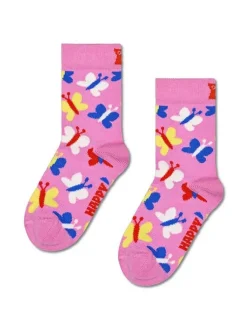 Socken "Butterfly" in Rosa/ Bunt