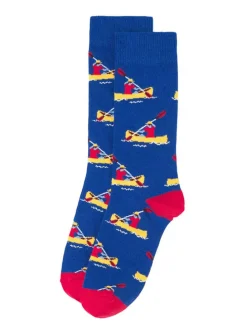 Socken "Canoa" in Blau/ Pink