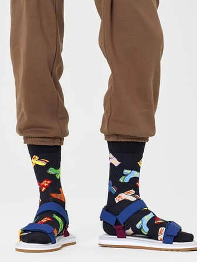 Socken "Elton John Disco" in Schwarz/ Bunt