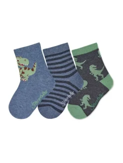 Socken 3er-Pack Dino in ecru