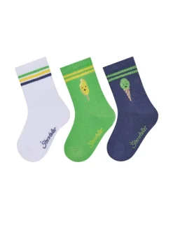 Socken 3er-Pack Eis in weiß