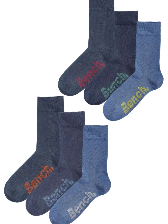 Socken in jeans-meliert