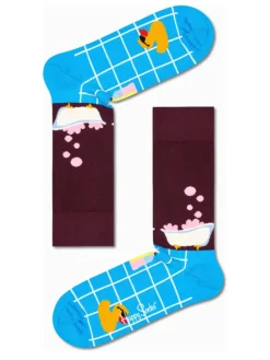 Socken "Me Time" in Hellblau/ Bordeaux