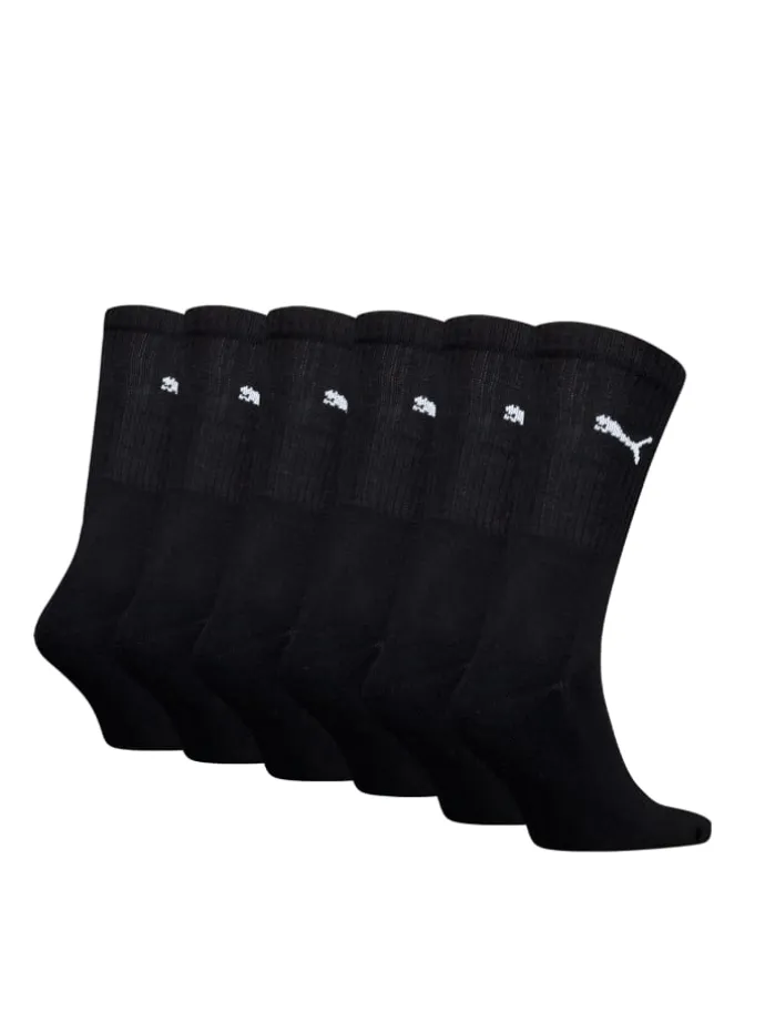 Socken PUMA UNISEX CREW SOCK 6P ECOM in 200 - black