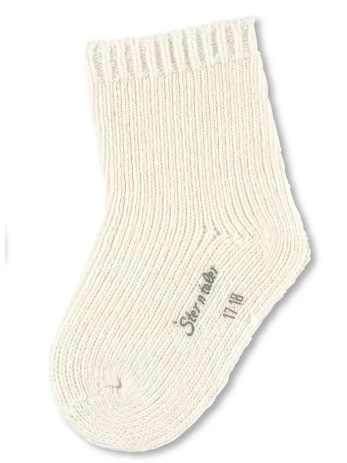 Socken Wolle in ecru farbend