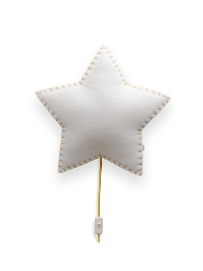 Softlampe Nachtlicht/Wandlampe Stern, Schnur & Stecker