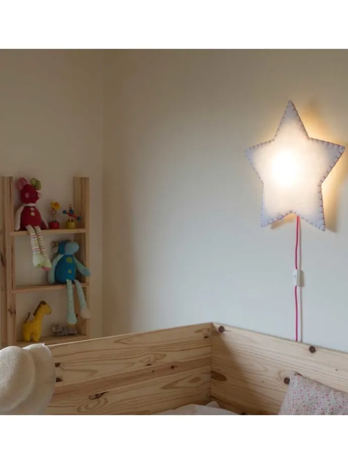 Softlampe Nachtlicht/Wandlampe Stern, Schnur & Stecker