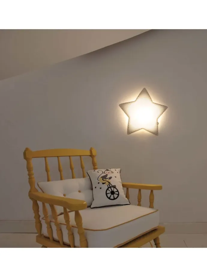 Softlampe Nachtlicht/Wandlampe Stern, Schnur & Stecker