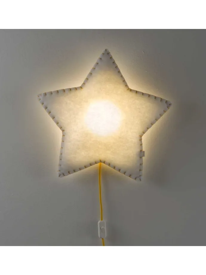 Softlampe Nachtlicht/Wandlampe Stern, Schnur & Stecker