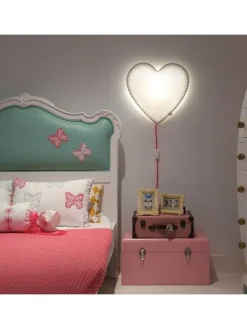 Softlampe Nachtlicht/Wandlampe Herz, Schnur & Stecker