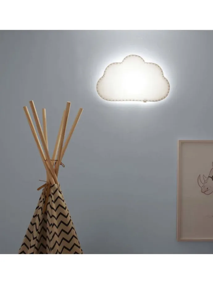 Softlampe Nachtlicht/Wandlampe Wolke, Schnur & Stecker