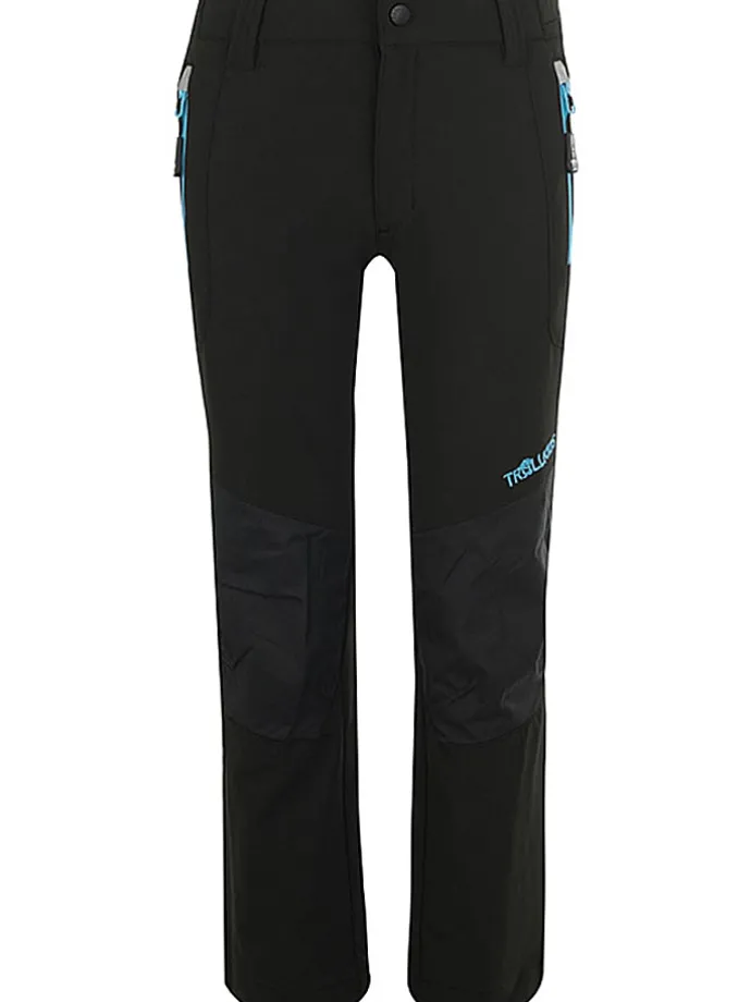 Softshellhose "Lysefjord" in Schwarz/ Hellblau