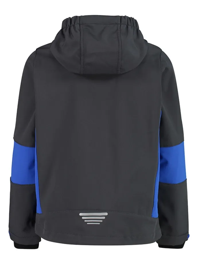 Softshelljacke in Anthrazit/ Blau
