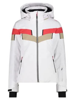 Softshelljacke in Weiß/ Orange/ Beige