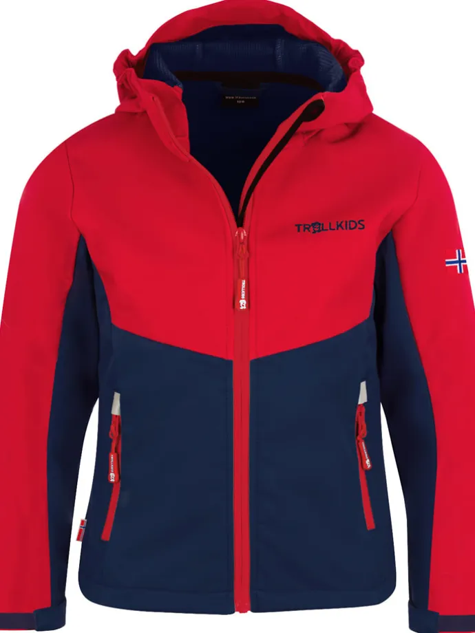 Softshelljacke "Kristiansand" in Dunkelblau/ Rot