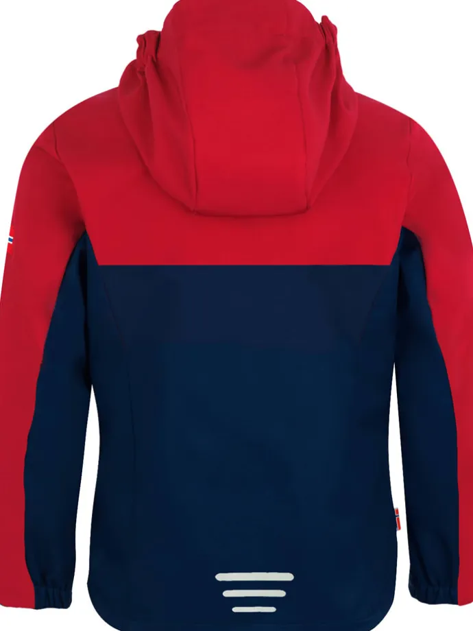 Softshelljacke "Kristiansand" in Dunkelblau/ Rot