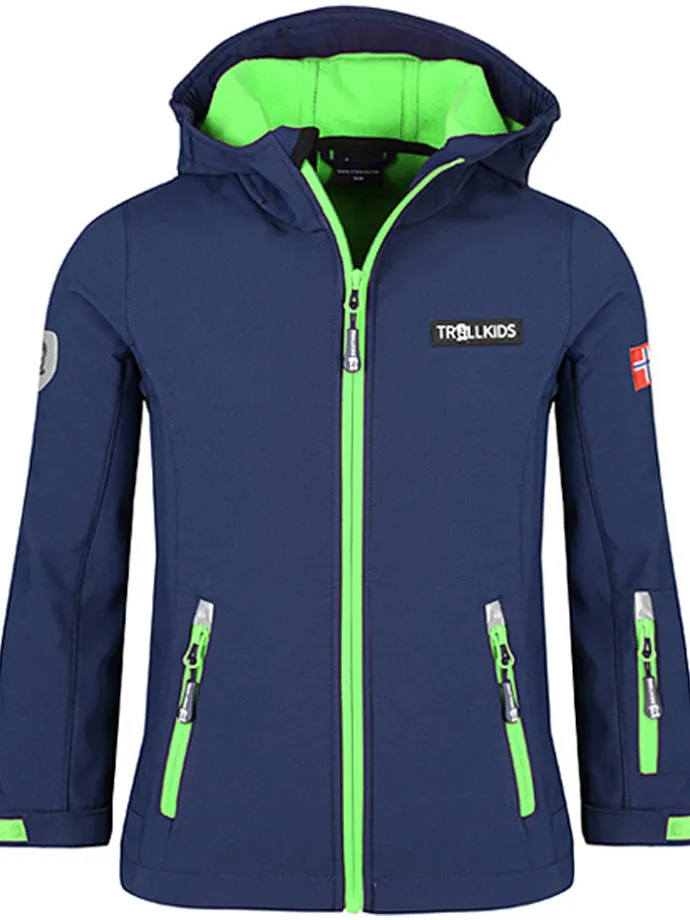 Softshelljacke "Oslofjord" in Dunkelblau/ Grün