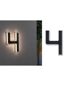 Solar LED Hausnummernleuchte  Nummer 4