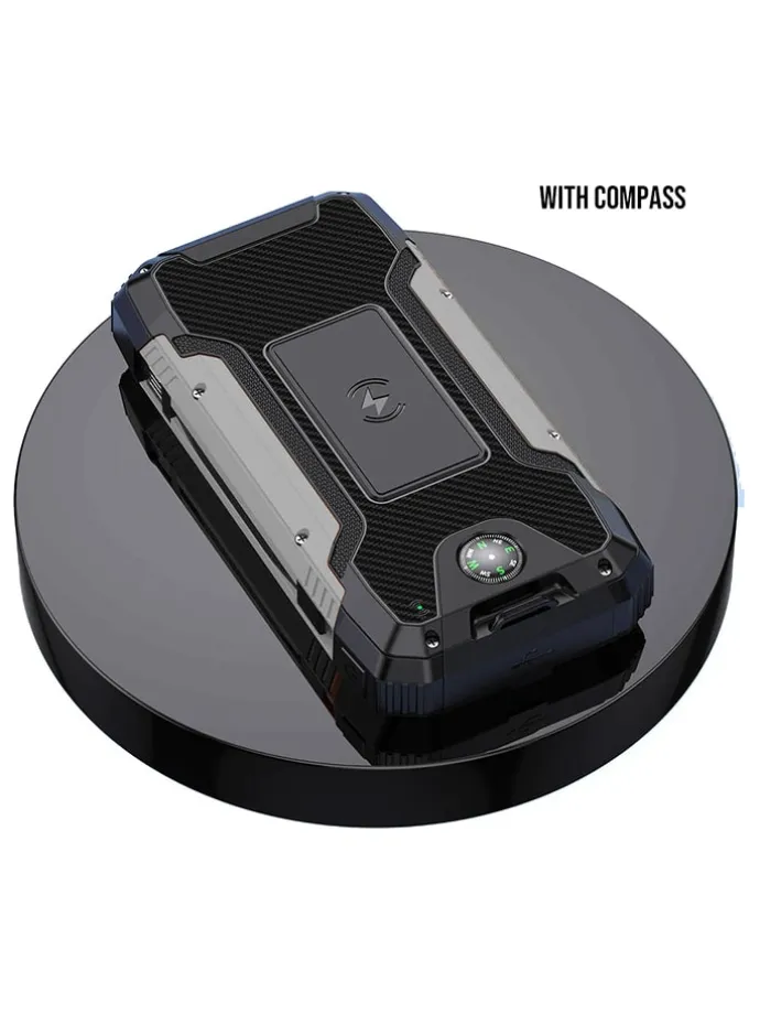 Solar-Powerbank 30.000 mAh in Grau