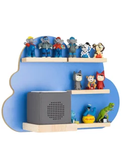 Soundbox-Wandregal in Hellblau - (B)48 x (H)35 cm