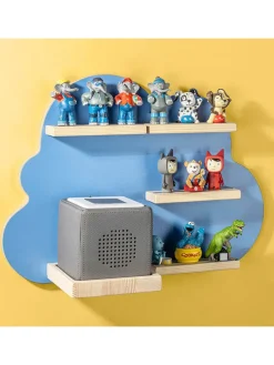 Soundbox-Wandregal in Hellblau - (B)48 x (H)35 cm