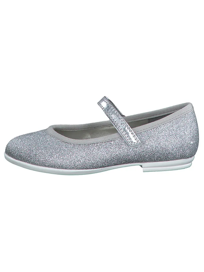 Spangebalerrinas in Silber