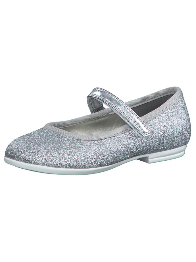 Spangebalerrinas in Silber