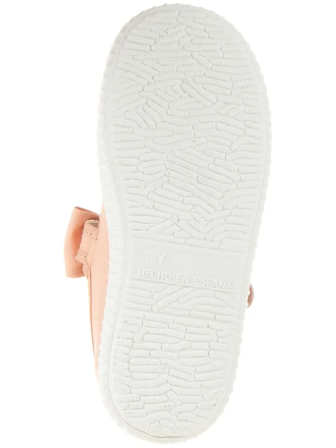 Spangenballerinas in Apricot