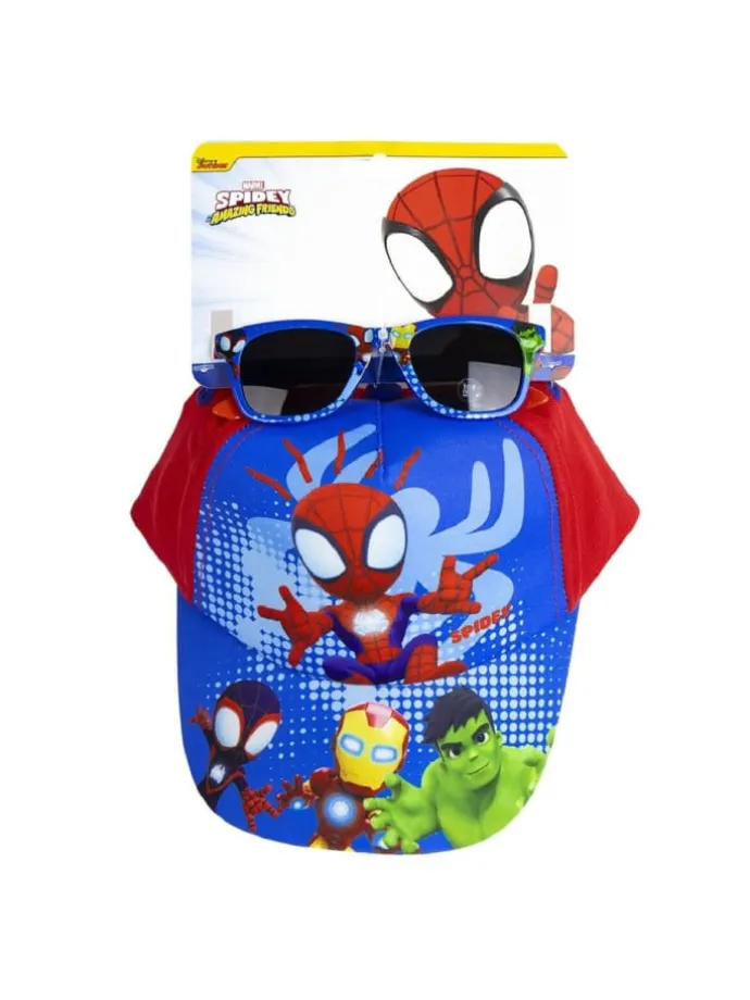 Spiderman Cap & Sonnenbrille – Sommeraccessoires für kleine Helden in Blau