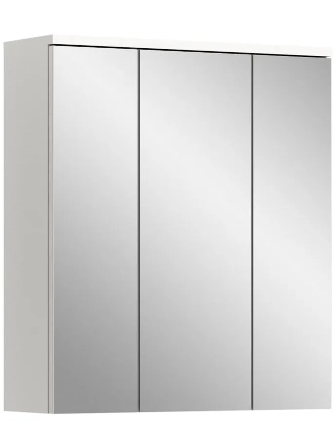 Spiegelschrank in weiß/weiß hochglanz - (B) 63 x (H) 73 x (T) 21