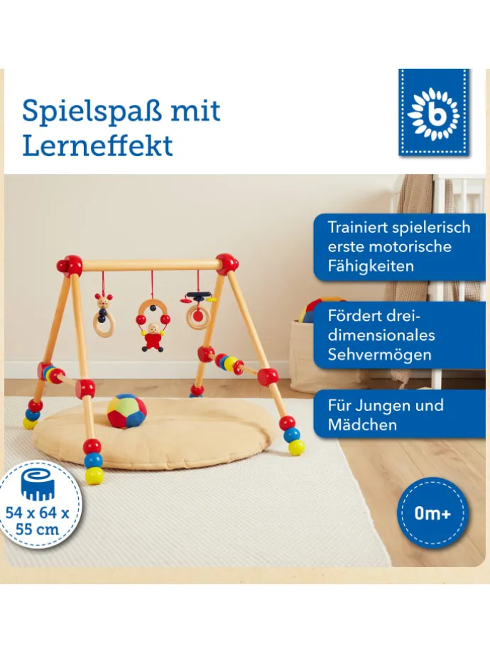 Spielbogen aus Holz in Mehrfarbig