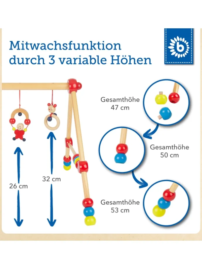 Spielbogen aus Holz in Mehrfarbig