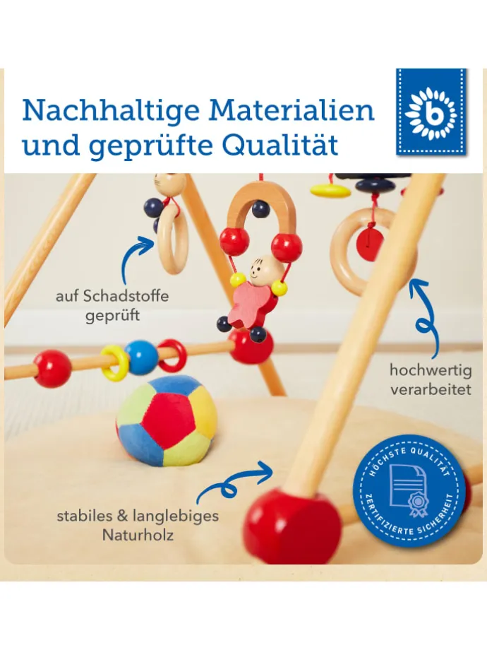 Spielbogen aus Holz in Mehrfarbig