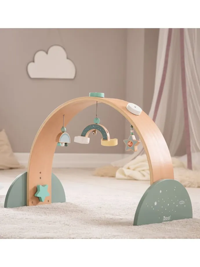 Spielbogen Baby Gym Spieltrapez aus Holz "space"