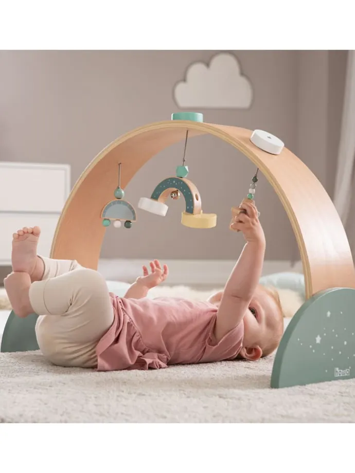 Spielbogen Baby Gym Spieltrapez aus Holz "space"