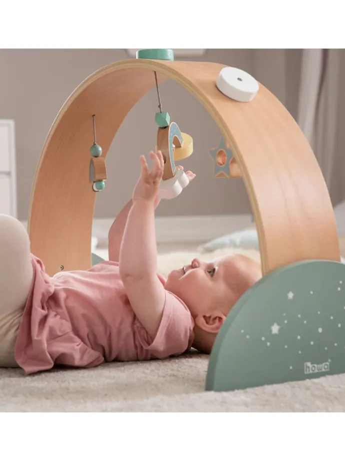 Spielbogen Baby Gym Spieltrapez aus Holz "space"
